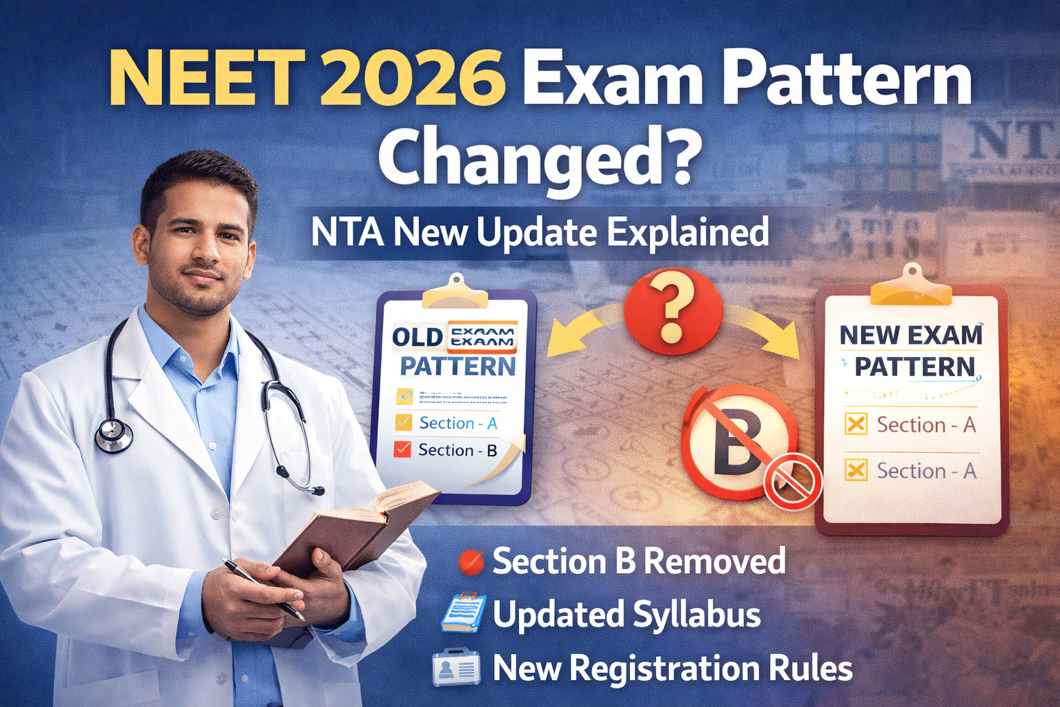 NEET 2026 Exam Pattern Changed? NTA New Update Explained